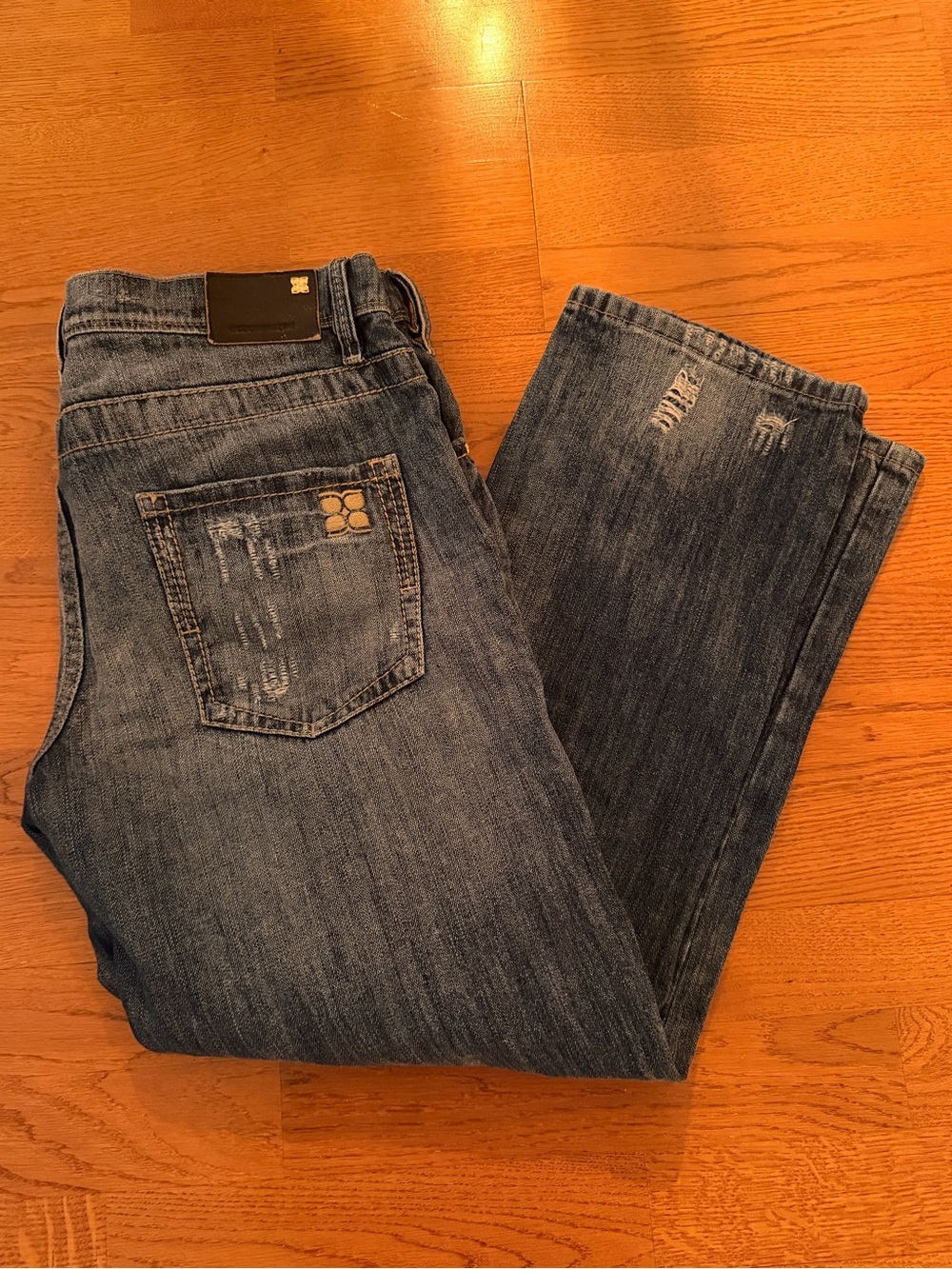 BCBGMaxAzria Gina Deconstructed Boyfriend Jeans, women’s size 32